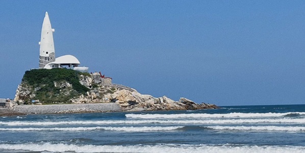 长乐下沙海滩全景图