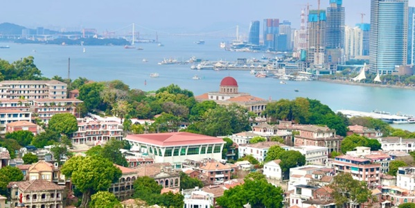 厦门鼓浪屿全景图