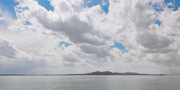 民勤县红崖山水库全景航拍