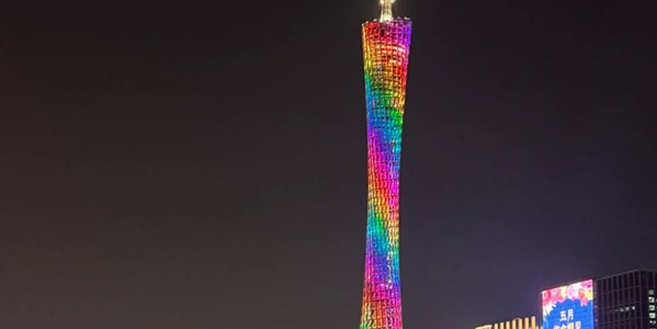 广州海珠区广州塔珠江风光