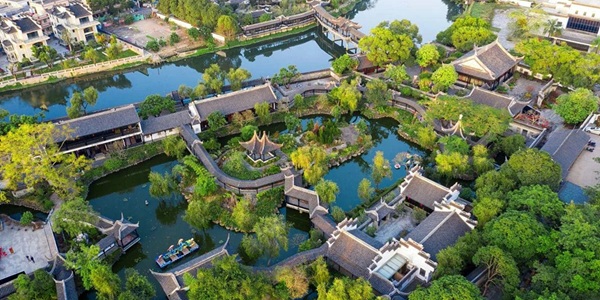 中山市南区詹园古典园林景色