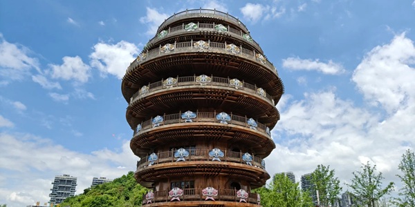 贵阳白云泉湖公园全景