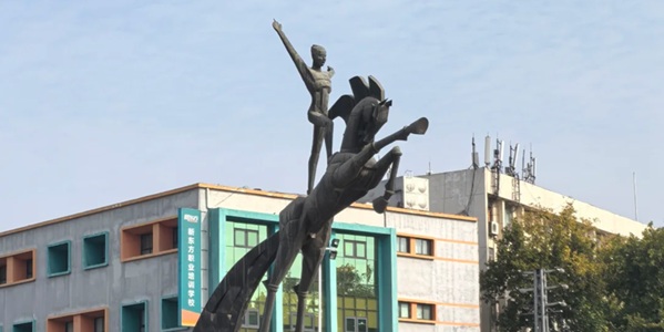 焦作解放区大铜马广场全景