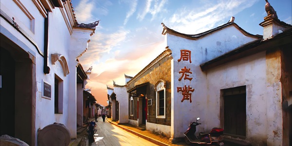 荆州监利市周老嘴红色景区全景