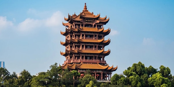 武汉武昌区黄鹤楼全景