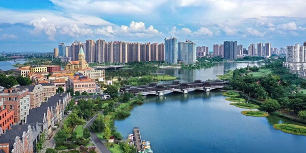 常德汉寿县西洞庭湖湿地风光