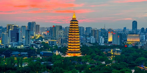 常州天宁区天宁寺全景图