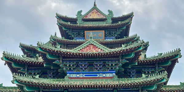 南京鼓楼区阅江楼全景图