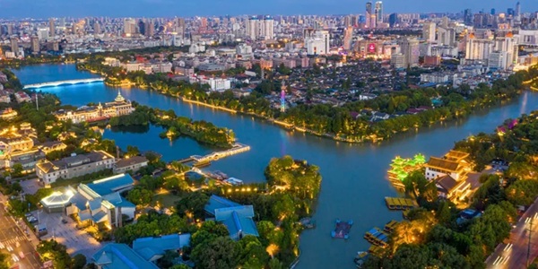 崇川区濠河夜景美景