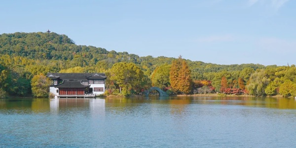 苏州张家港市香山风景区全景图