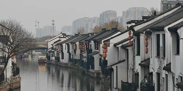 无锡梁溪区清名桥历史文化街区全景图