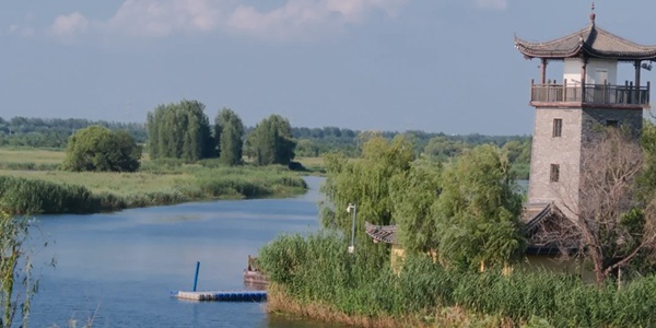 盐城市建湖县九龙口风景区全景图