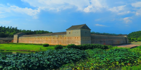 赣州龙南市关西新围全景图