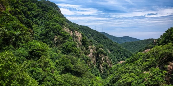 上高县九峰山丹霞地貌全景图