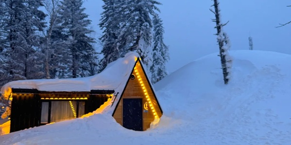 和龙市老里克湖冬季景观