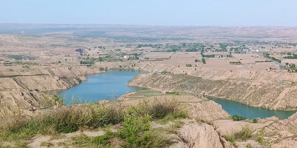 乌审旗萨拉乌苏大峡谷全景
