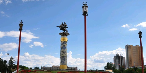 海拉尔成吉思汗广场景观