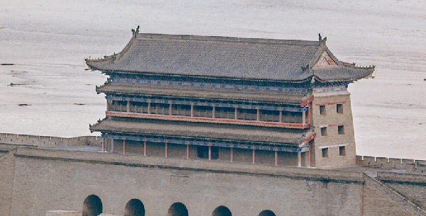 潼关古城与黄河交汇景观