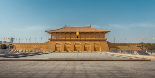 大明宫遗址公园丹凤门全景