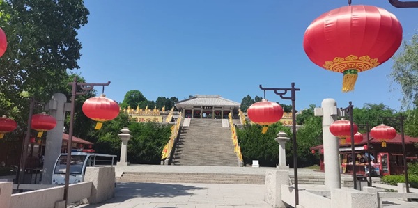 陕西黄陵黄帝陵全景航拍图