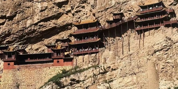 大同市浑源县悬空寺全景