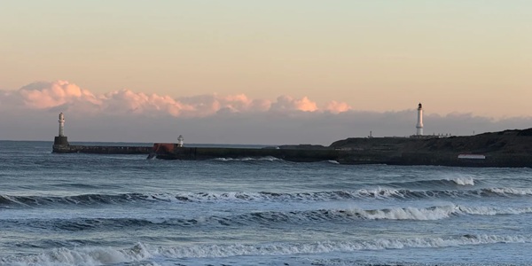 Panoramic view of Aberdeen Beach golden sands