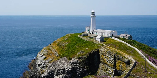 Panoramic view of South Stack Lighthouse
