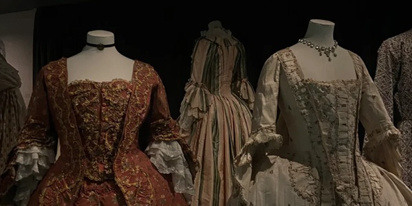 Interior view of the Fashion Museum Bath — historic fashion displays