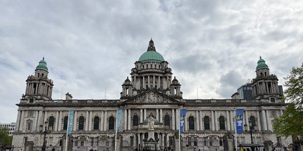 Belfast City Hall Baroque Revival building with green copper dome