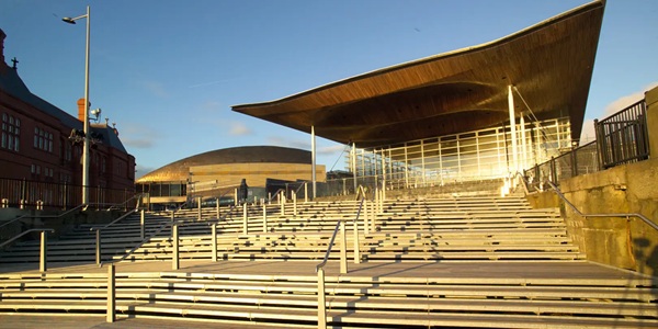 The Senedd (Welsh Parliament) Panorama