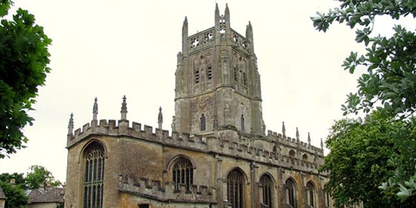 Cotswolds Fairford St Mary's Church and River Coln