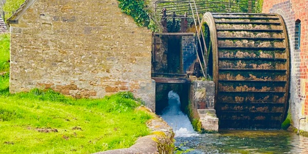 Cotswolds Lower Slaughter Old Mill and Eye Stream Stone Bridge
