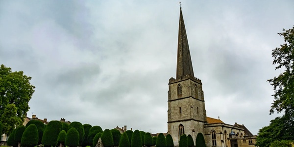 Painswick Cotswolds St Mary's Church and 99 Yew Trees