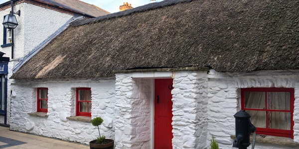 Londonderry Craft Village Dickensian 18th-century artisan quarter with thatched cottage