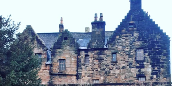 Provand's Lordship medieval stone building exterior and St Nicholas Garden