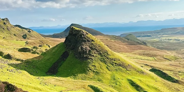 The Quiraing spectacular landslip landscape and pinnacles