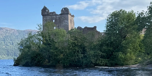 Urquhart Castle ruins with panoramic Loch Ness view