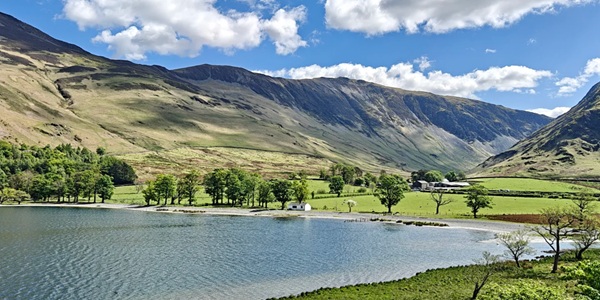 Buttermere Lake with Fleetwith Pike reflected in the water