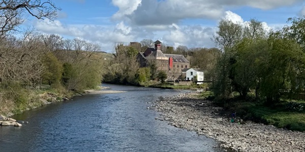 Georgian architecture along the River Derwent in Cockermouth