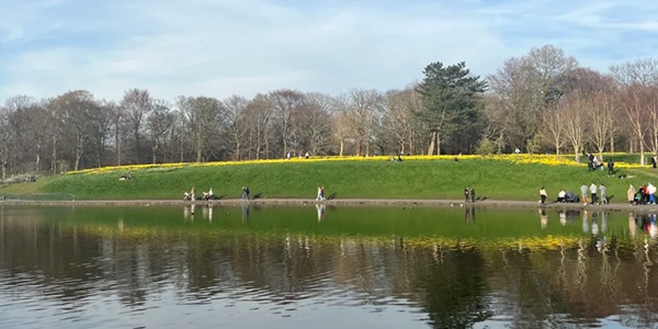 Sefton Park Palm House Victorian glasshouse and lake