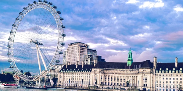 London Waterloo London Eye and South Bank Skyline