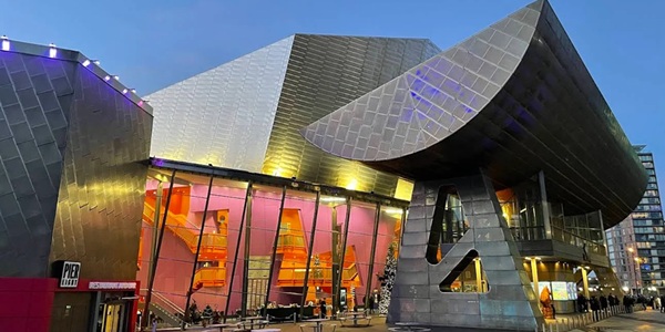 Panoramic View of Salford Quays and The Lowry