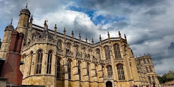 St. George's Chapel Gothic fan vaulting and stained glass