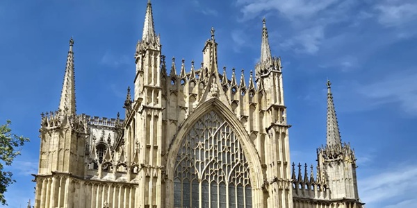York Minster Gothic Fan Vaulting and Medieval Stained Glass Windows
