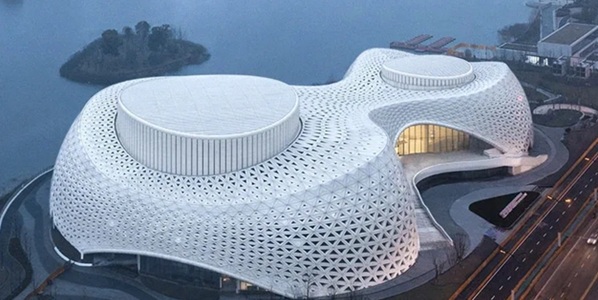 杭州钱塘金沙湖全景图