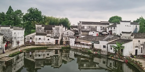 兰溪市诸葛八卦村全景图