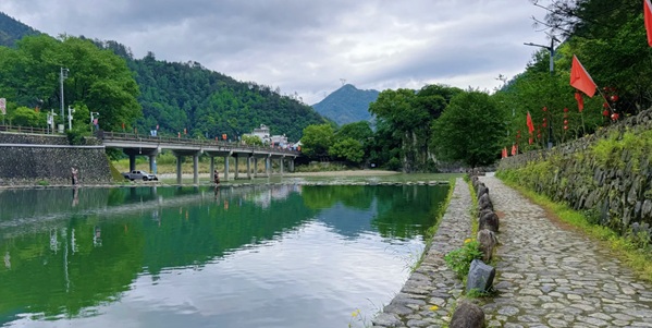 丽水景宁大均古街全景图