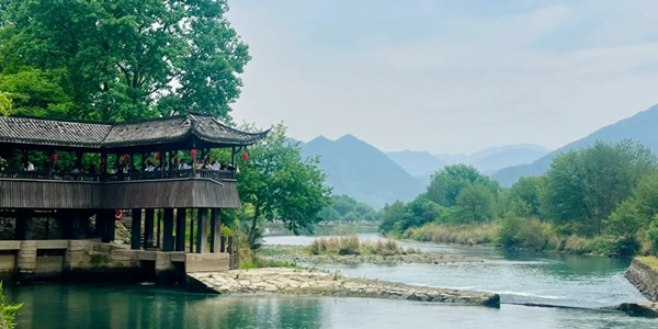 丽水莲都古堰画乡全景图