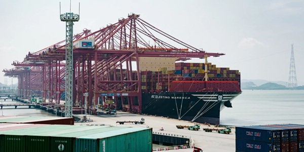 宁波北仑港全景图