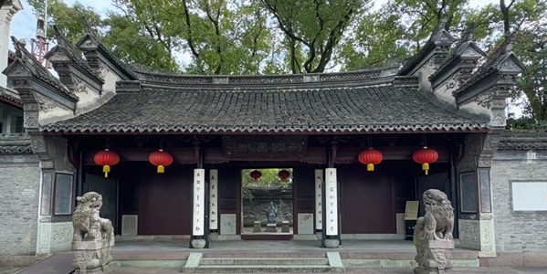 宁波海曙天一阁全景图